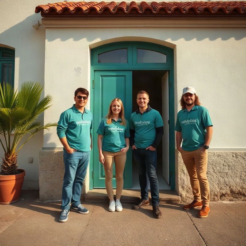 Equipo de Mintypulse frente a un proyecto terminado en Salto, Uruguay